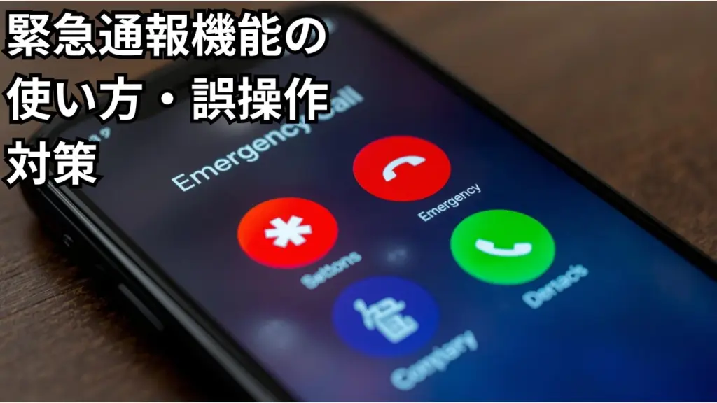 緊急通報機能の使い方・誤操作対策