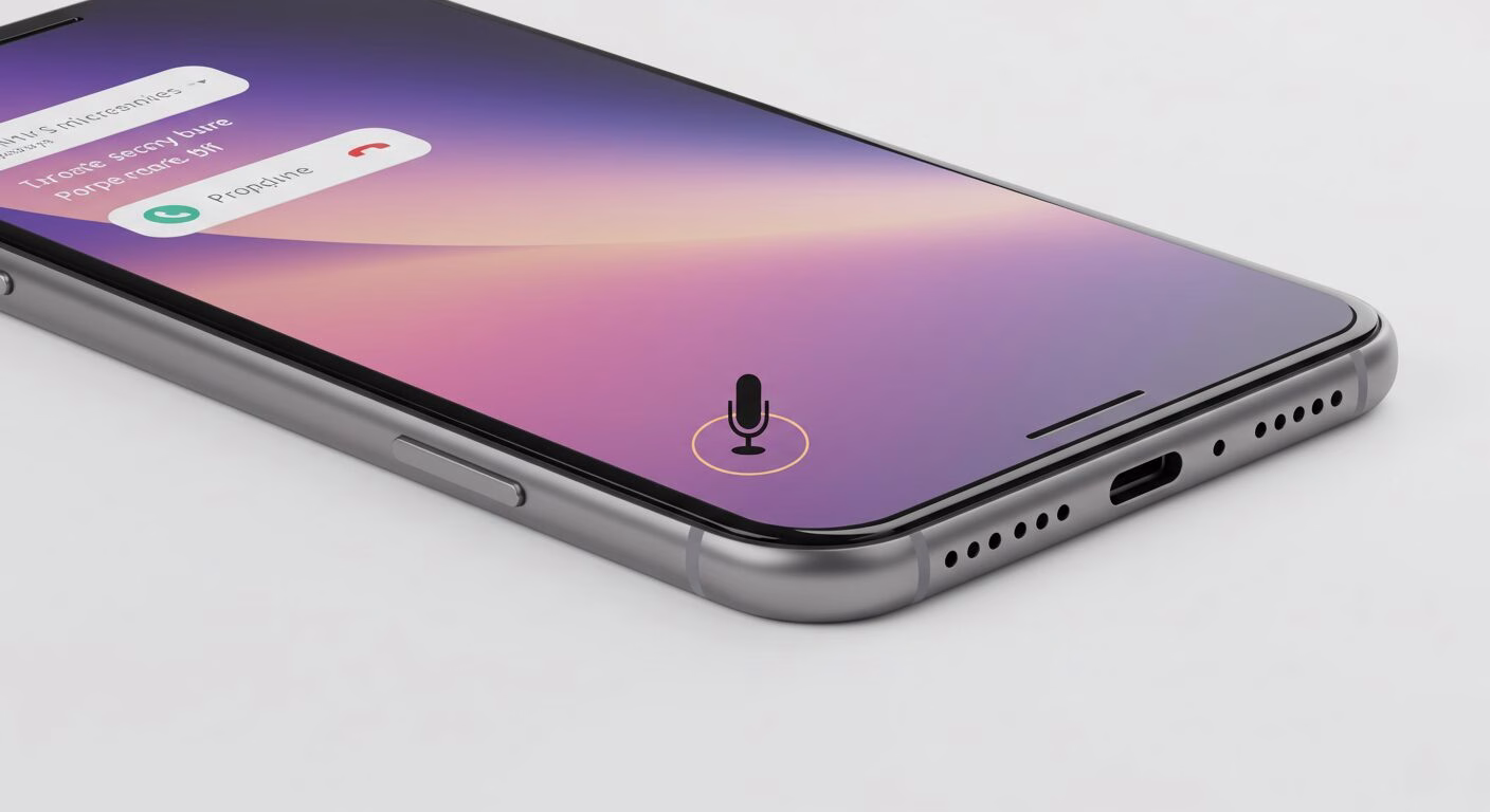スマホのマイクはどこ