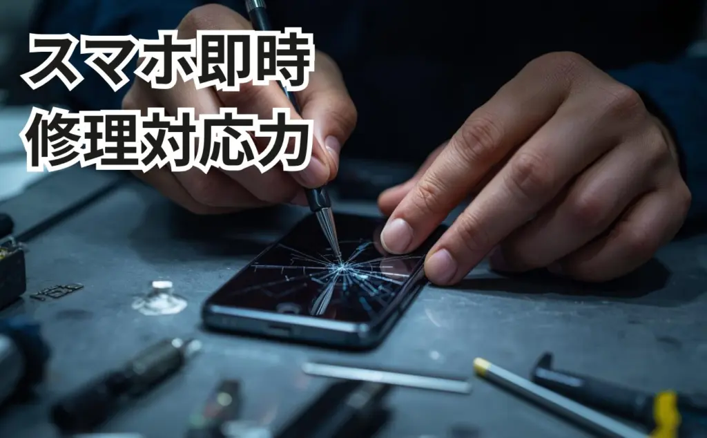 スマホ即時修理対応力