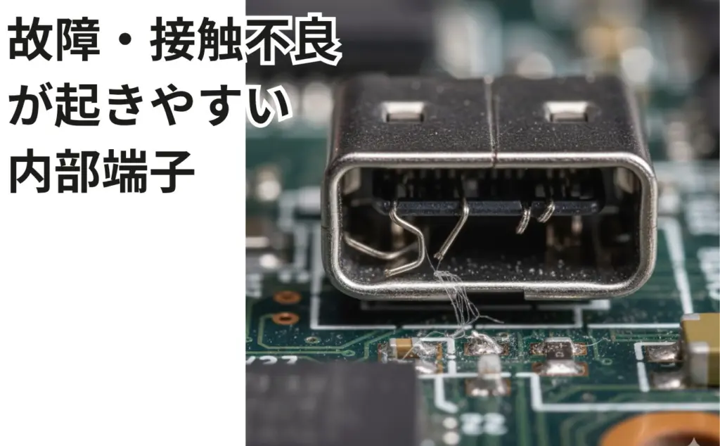 故障・接触不良が起きやすい内部端子