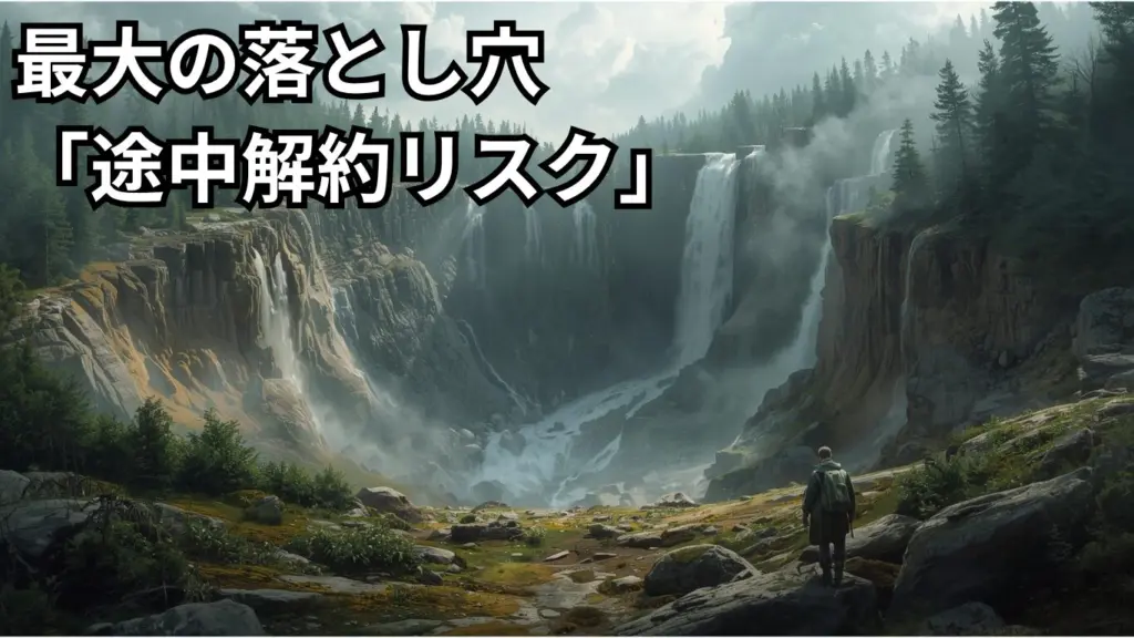 最大の落とし穴「途中解約リスク」