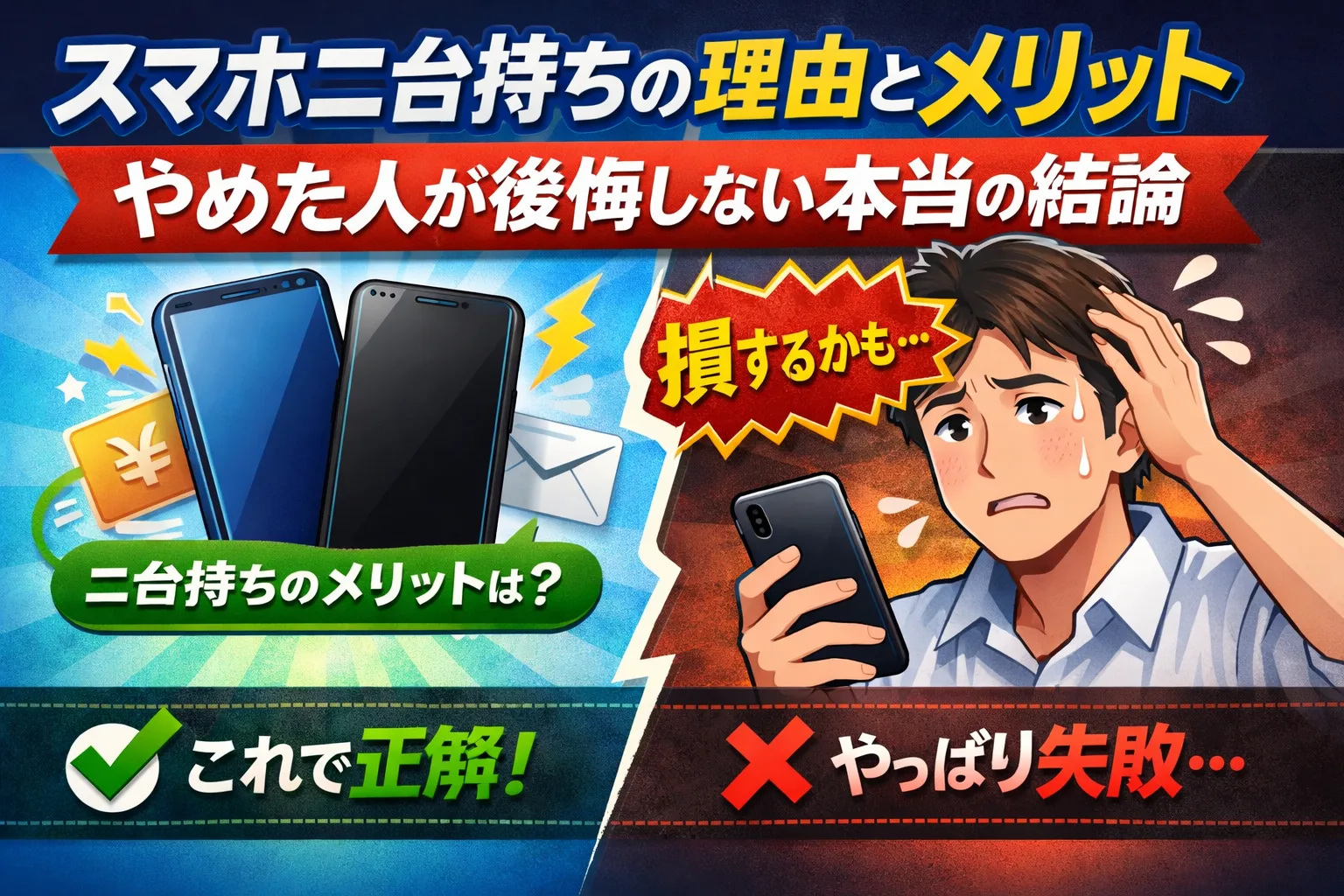 スマホ2台持ちの理由とメリット