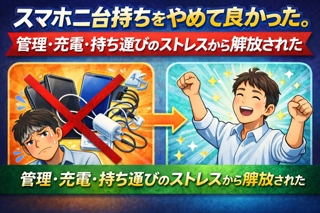 スマホ二台持ちをやめて良かった